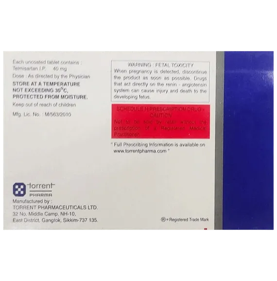 telsar 40mg tablet 15's